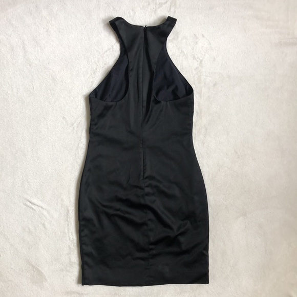 Aritzia Babaton Little Black Mini Dress High Neck Bodycon - Picture 4 of 6